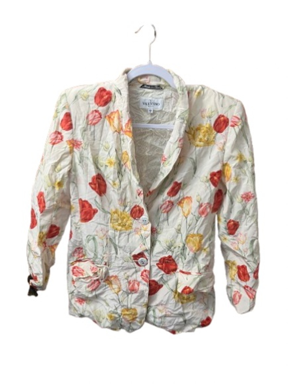 Valentino Miss V Garavani Floral Print Blazer